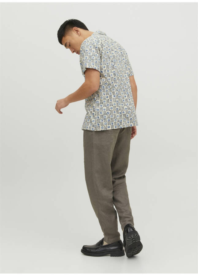 Jack & Jones Erkaklar Ko'ylak, Movi Naqshli, 12234367_JPRBLULANDON PRINT RESORT - 13