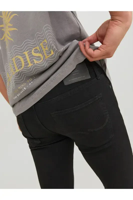 Jack Jones Erkaklar uchun Jinsi Shimlar JJLIAM MF 773 - Qora Denim - 5