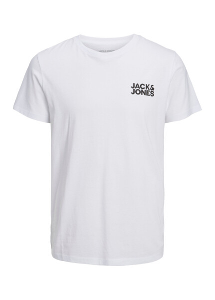 Jack & Jones Erkaklar uchun Oq Dumaloq Yaka T-ko'ylak - 9