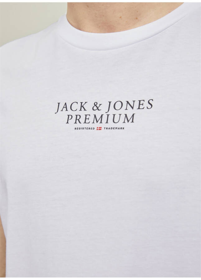 Jack & Jones Erkaklar uchun oq rangli futbolka - 10