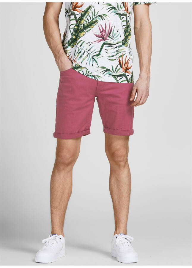 Jack & Jones Erkaklar uchun Shortsi, To'q pushti, 12201546_JPSTRICK JJORIGINAL - 12