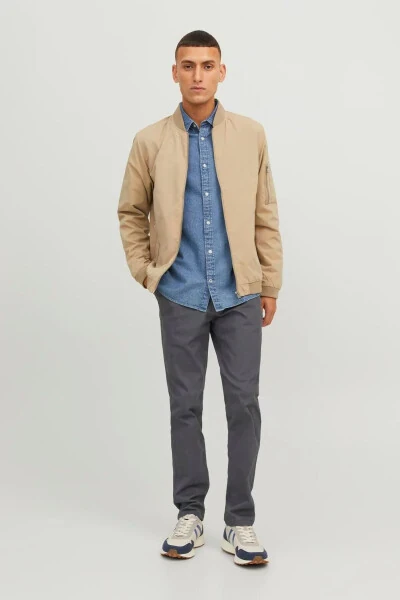 JACK JONES Erkaklar uchun tor kesilgan chino shimlari - 3