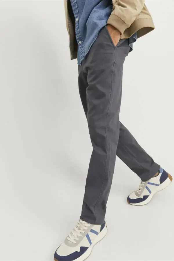 JACK JONES Erkaklar uchun tor kesilgan chino shimlari - 5