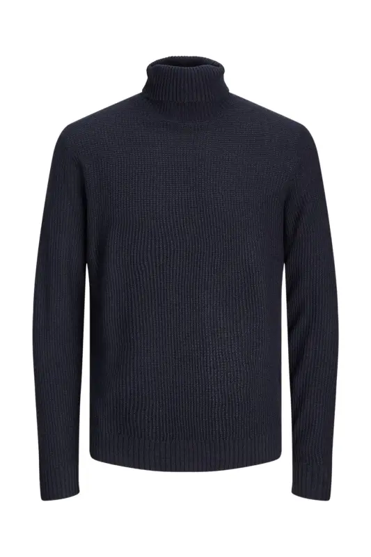 JACK JONES Erkek Basic Boyunlu Kazak 12243119 - Total Eclipse - JACK & JONES