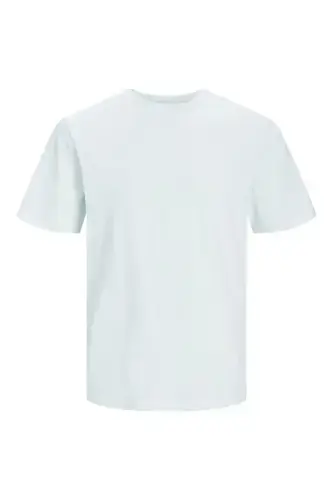 JACK JONES Erkek Bisiklet Yaka Tişört 12156101-Soothing Sea - 3