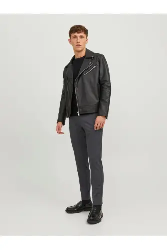 JACK JONES Erkek Chino Pantolon 12237523-Dark Grey Melange - 3