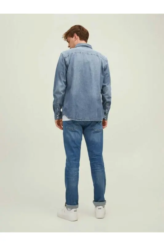 Jack Jones Erkek Denim Gömlek, Jjesherıdan 12138115 - 4