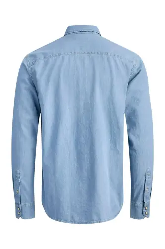 Jack Jones Erkek Denim Gömlek Jjesherıdan 12138115 - Light Blue Denim - 4