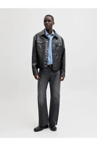 Jack Jones Erkek Denim Gömlek Jjesherıdan 12138115-Light Blue Denim - 6