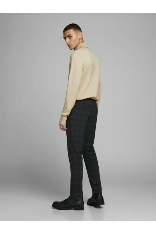 Jack Jones Erkek Krem Rengi Boğazlı Triko Kazak 12157417 - Oatmeal - 2