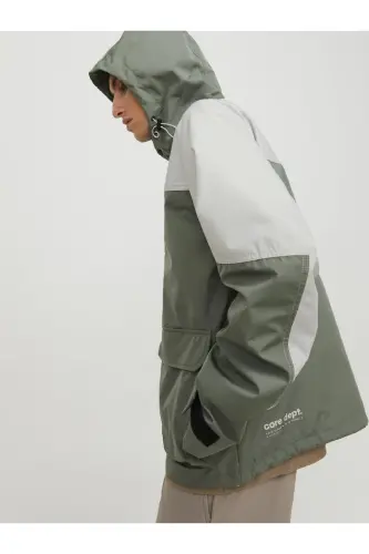 JACK JONES Erkek Su Geçirmez Softshell Mont 12253569 - Agave Green - 6