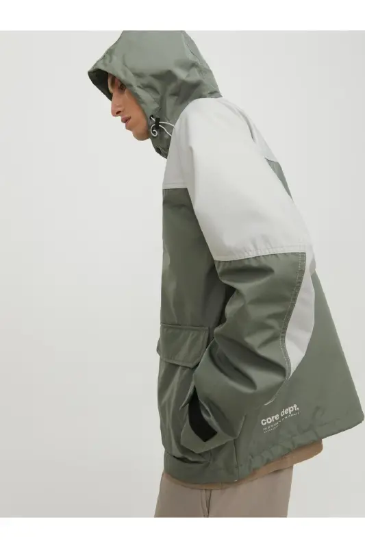 JACK JONES Erkek Su Geçirmez Softshell Mont 12253569 - Agave Green - 6