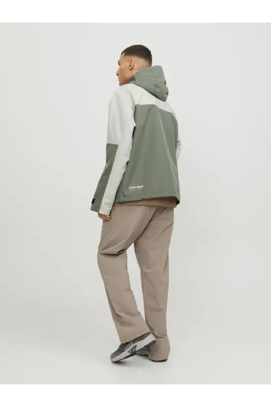 JACK JONES Erkek Su Geçirmez Softshell Mont 12253569 - Agave Green - 7