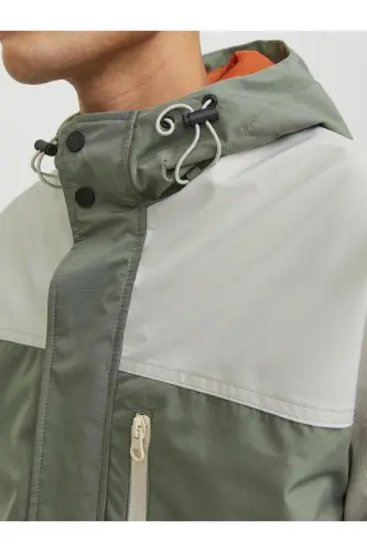 JACK JONES Erkek Su Geçirmez Softshell Mont 12253569 - Agave Green - 8
