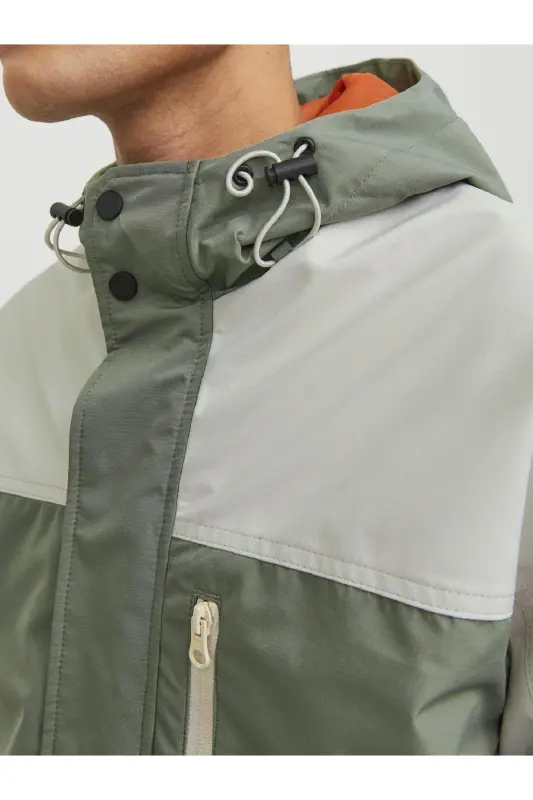 JACK JONES Erkek Su Geçirmez Softshell Mont 12253569 - Agave Green - 8