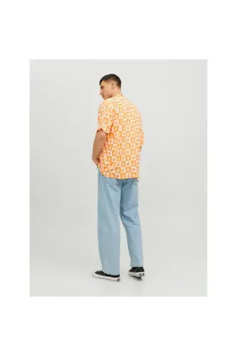 Jack Jones Gallery Resort T-Shirt Men Orange 12241163-23 - 2