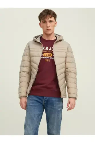 Jack Jones Hero Puffer Hood Noos Erkek Bej2 Mont 12211785-69-Bej2 - 1
