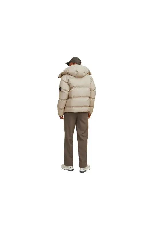Jack Jones Jcolpha Puffer Sn Erkek Günlük Mont 12261971-CROCKERY Krem - JJJ-10 - 2