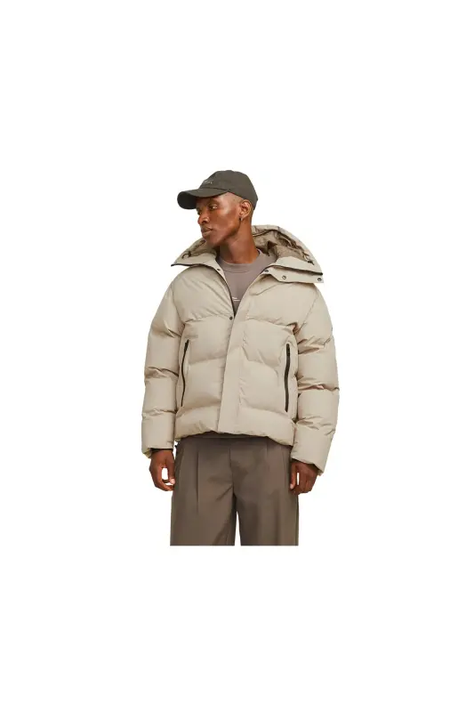 Jack Jones Jcolpha Puffer Sn Men's Casual Coat 12261971-CROCKERY Cream - JJJ-10 - 1