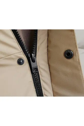 Jack Jones Jcolpha Puffer Sn Men's Casual Coat 12261971-CROCKERY Cream - JJJ-10 - 5