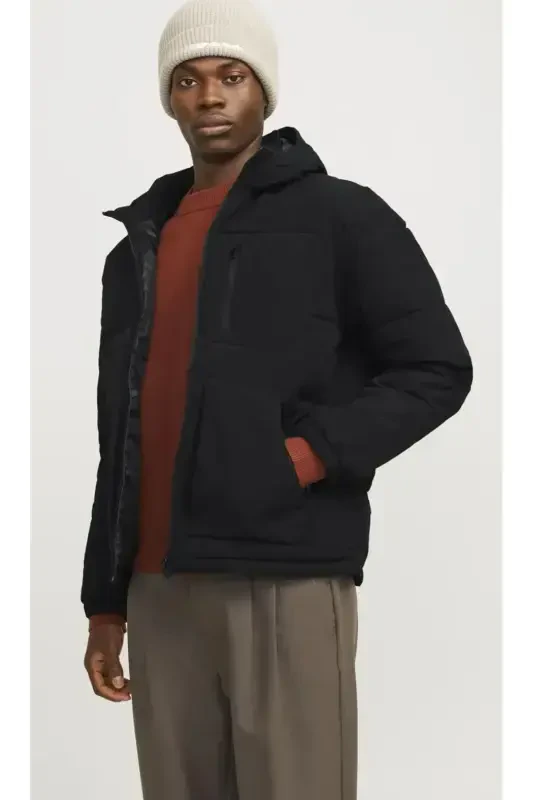 Jack Jones Jcootis Puffer Sn Erkak Kundalik Mont 12239001-ROSEWOOD Qizil-8416B - 2