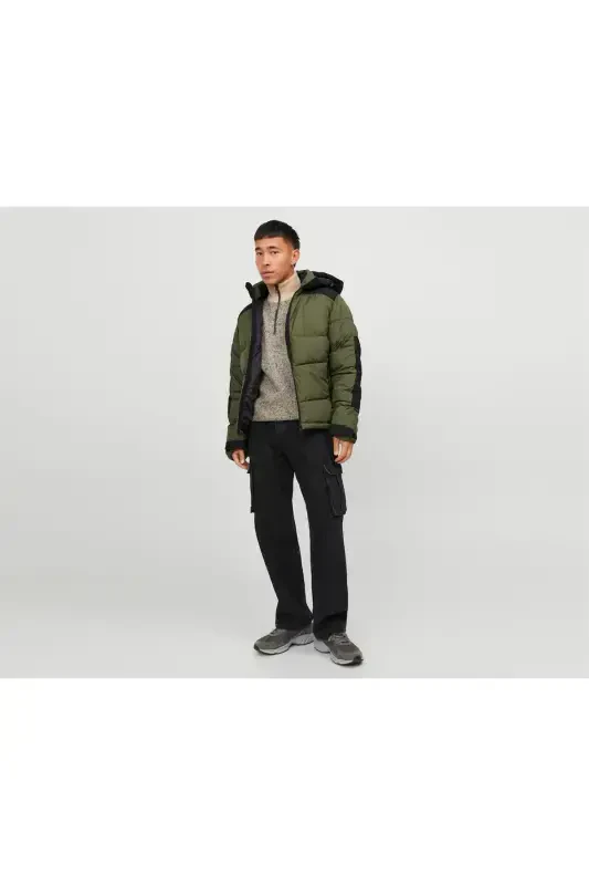 Jack Jones Jcootis Sn Erkak Kundalik Mont (Suvga chidamli) 12239001-OLIVE-NIGHT Haki-Haki - 3