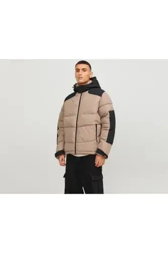 Jack Jones Jcootis Sn Erkek Günlük Mont (Suya Dayanıklı) 12239001-MOUNTAIN-TRAIL Krem-9001MT - JACK & JONES (1)