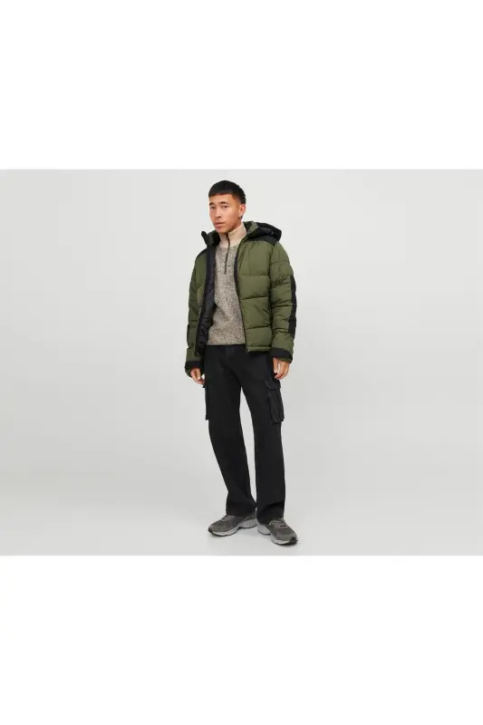 Jack Jones Jcootis Sn Erkek Günlük Mont (Suya Dayanıklı) 12239001-OLIVE-NIGHT Haki - Haki-23901 - 3