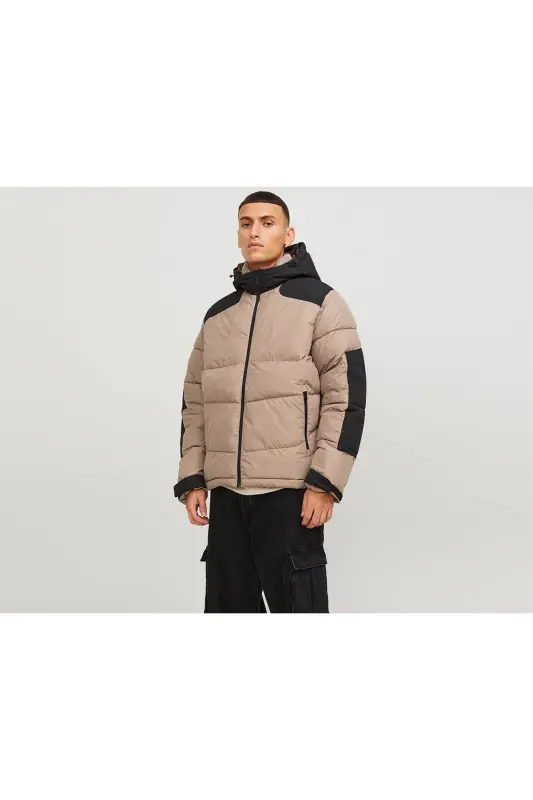 Jack Jones Jcootis Sn Men's Casual Coat (Water Resistant) 12239001-MOUNTAIN-TRAIL Cream - JJJ-1 - 2