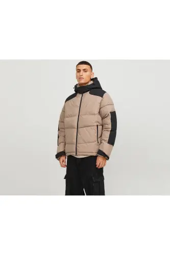Jack Jones Jcootis Sn Men's Casual Jacket (Water Resistant) 12239001-MOUNTAIN-TRAIL Cream - 9001MT-Cream - 1