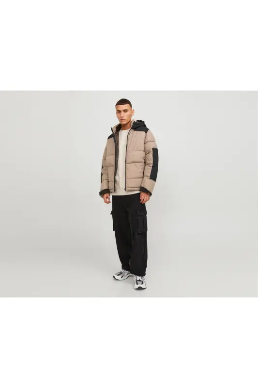 Jack Jones Jcootis Sn Men's Casual Jacket (Water Resistant) 12239001-MOUNTAIN-TRAIL Cream - 9001MT-Cream - 3