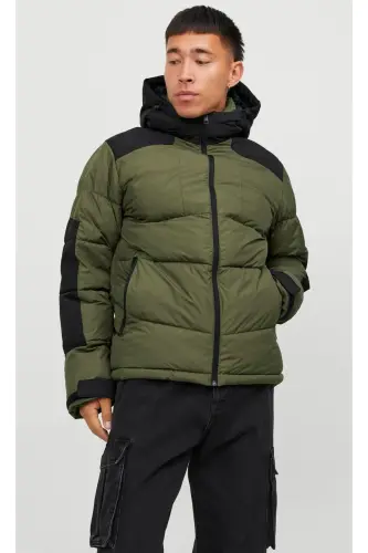 Jack Jones Jcootis Sn Мужская повседневная куртка (водоотталкивающая) 12239001-OLIVE-NIGHT Haki-Haki - 2