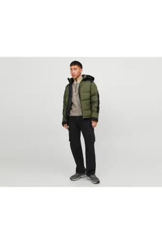 Jack Jones Jcootis Sn Мужская повседневная куртка (водоотталкивающая) 12239001-OLIVE-NIGHT Haki-Haki - 3
