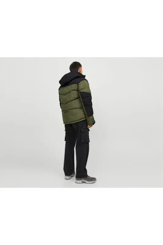 Jack Jones Jcootis Sn Мужская повседневная куртка (водоотталкивающая) 12239001-OLIVE-NIGHT Haki-Haki - 4