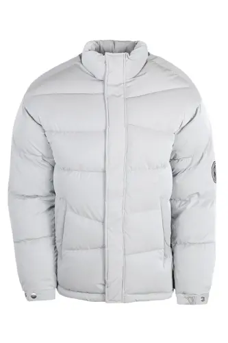 Jack Jones Jcoreflect Puffer Erkek Günlük Mont 12241177-HIGH-RISE Gri - Gri-122HG 
