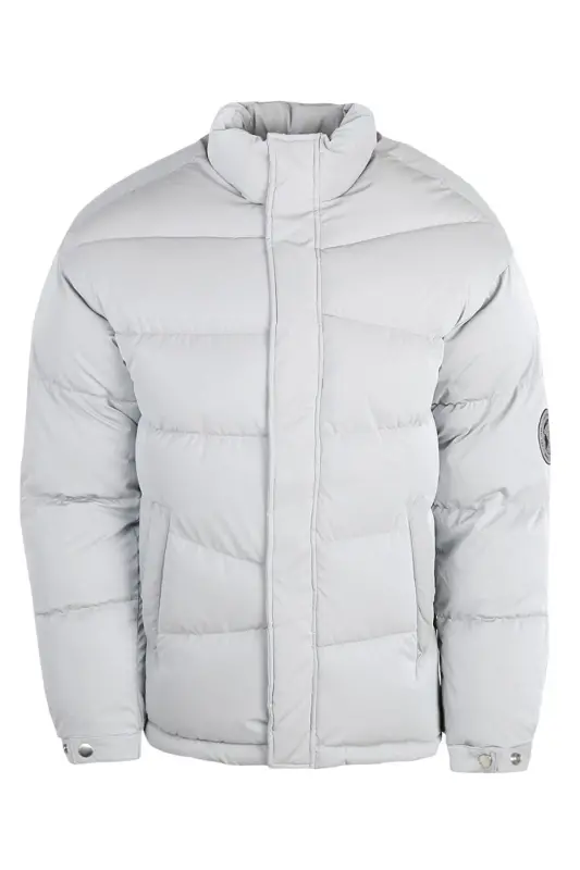 Jack Jones Jcoreflect Puffer Erkek Günlük Mont 12241177-HIGH-RISE Gri - Gri-122HG - 1