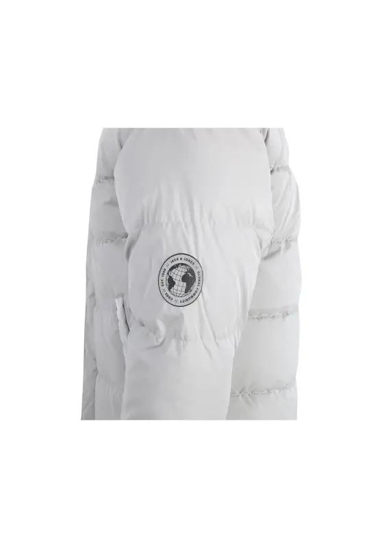 Jack Jones Jcoreflect Puffer Erkek Günlük Mont 12241177-HIGH-RISE Gri - Gri-122HG - 4