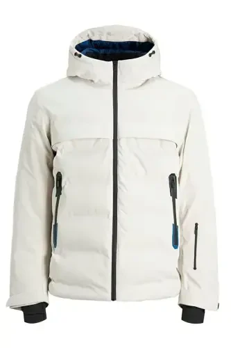 Jack Jones Jcotarwin Puffer Erkak Kundalik Mont 12225287-MOONBEAM Oq-8712M - 1