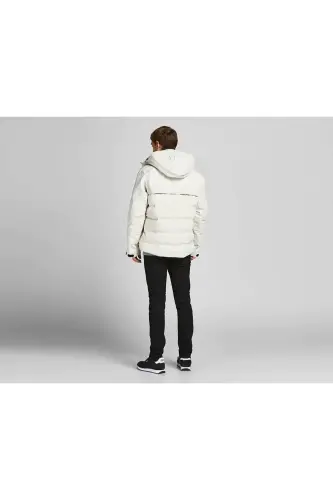 Jack Jones Jcotarwin Puffer Erkek Günlük Mont 12225287-MOONBEAM Beyaz - 8712M-Beyaz - 5