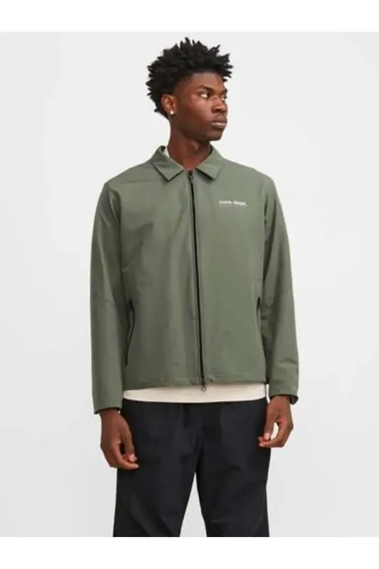 Jack Jones Jcotrack Shacket Erkaklar Yashil Ko'ylagi - JACK & JONES