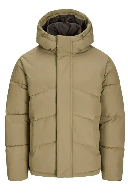 Jack Jones Jhworld Puffer Erkak Kundalik Mont 12259850-MULCH Xaki-59850 - 1