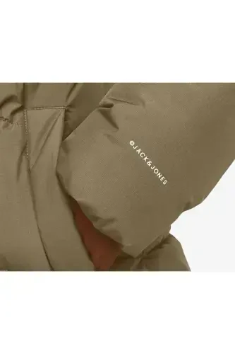 Jack Jones Jhworld Puffer Erkak Kundalik Mont 12259850-MULCH Xaki-59850 - 4