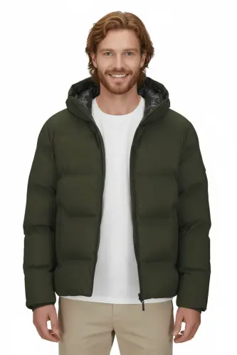 Jack Jones Jhworld Puffer Мужская Повседневная Куртка 12259850-MULCH Haki-59850 - 3