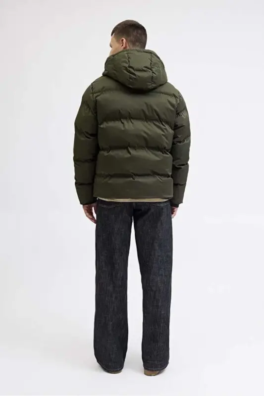 Jack Jones Jhworld Puffer Мужская Повседневная Куртка 12259850-MULCH Haki-59850 - 7