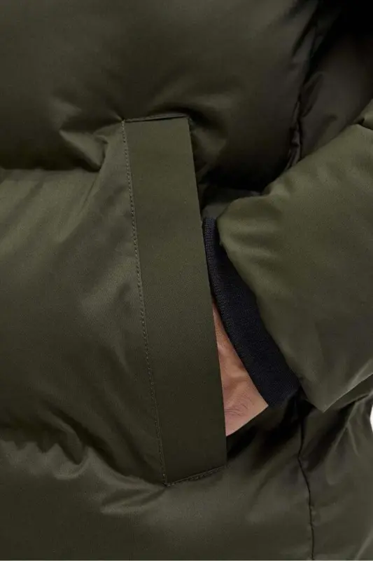 Jack Jones Jhworldkaito Puffer Erkek Günlük Mont-MULCH Haki - 59850-Haki - 4