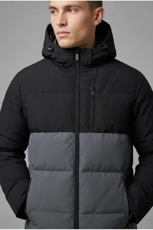 Jack Jones JJEBECKS PUFFER SN Erkek Günlük Mont 12298858-ASPHALT Gri - JJJ-02 - Jack & Jones