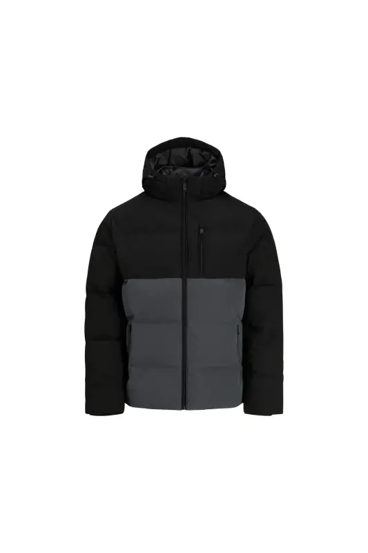 Jack Jones JJEBECKS PUFFER SN Erkek Günlük Mont 12298858-ASPHALT Gri - JJJ-02 - 2