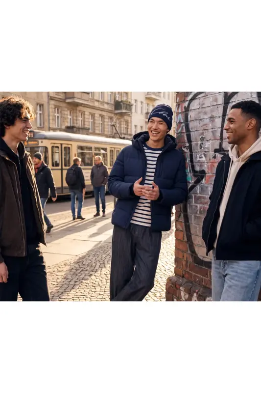 Jack Jones JJEBECKS PUFFER SN Erkek Günlük Mont 12298858-SKY-CAPTAIN Lacivert - JJJ-04 - 3