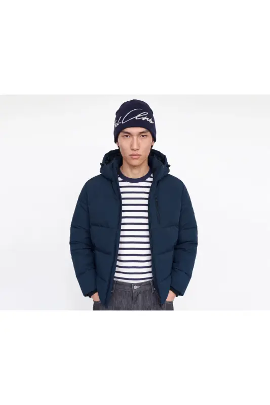 Jack Jones JJEBECKS PUFFER SN Erkek Günlük Mont 12298858-SKY-CAPTAIN Lacivert - JJJ-04 - 4