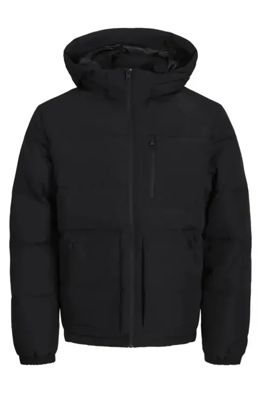 Jack Jones Jjeotto Puffer Erkak Kundalik Mont 12258416-BLACK Qora-58416 - JACK & JONES